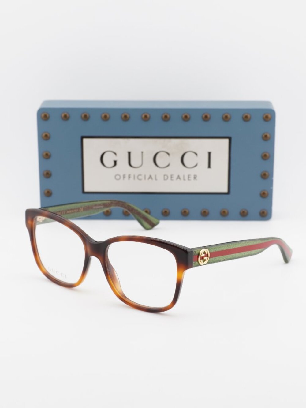 Gucci GG0038O 002 Square Eyeglasses - Havana 54mm